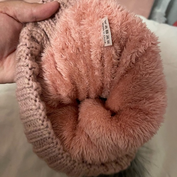 Pink Double Pom Pom Beanie - Picture 3 of 4